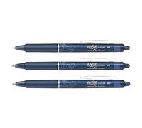 Pilot FriXion Clicker Stylo roller rétractable encre gel effaçable pointe moyenne 0,7 mm bleu nuit