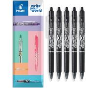 Pilot FriXion Clicker Lot de 5 stylos roller à friction effaçable Pointe rétractable Pointe rétractable 0,7 mm Largeur de trait 0,35 mm Noir