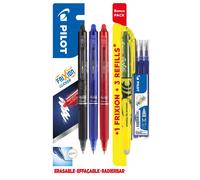Pilot - Frixion Clicker Pens M/Click 0,7 Bonuspack 3 Light Refillset