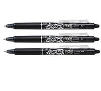 Pilot Frixion Clicker Pointe 0,7 mm Encre effaçable Stylo à encre gel motif Tattoo Noir d'encre (lot de 3) Livrée avec courroie