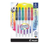 Pilot Frixion Couleurs Feutre effaçable, Bold Point 2,5 mm, lot de 6 Standard Assorted