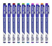 Pilot FriXion Fineliner - Marqueurs à ligne fine effaçables - 1 de chaque couleur - 10 pièces