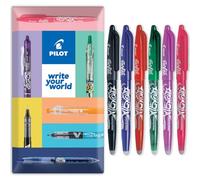 Pilot Frixion FR7 Lot de 6 stylos roller effaçables Heat/Friction Pointe moyenne 0,7 mm