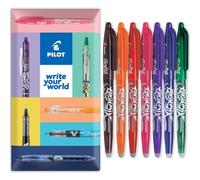 PILOT Frixion FR7 Lot de 7 stylos roller effaçables Heat/Friction Pointe moyenne 0,7 mm