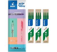 Pilot Frixion Heat/Friction Lot de 9 recharges effaçables Ligne moyenne 0,7 mm (Vert)