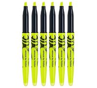 Pilot Frixion Light Jaune Stylos surligneur effaçable hi-lighter Stylos 4mm plume à pointe biseautée-Retirer par Friction-sw-fl (Lot de 6)