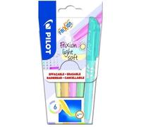 Pilot Frixion Light Soft - Surligneurs - Boîte de 6 - Couleurs pastel