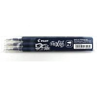 PILOT Pochette de 3 recharges pour roller FriXion Ball pointe moyenne (0,7 mm). Encre bleu nuit