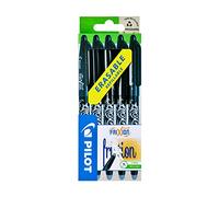Pilot Frixion Point Lot de 5 Roller effaçable Pointe 0,7 mm Noir
