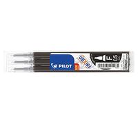 PILOT Pochette de 3 recharges pour roller FriXion Point pointe aiguille fine (0,5mm). Encre noir