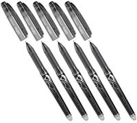Pilot Frixion Point Stylo à bille à pointe fine, noir, 5 Stifte