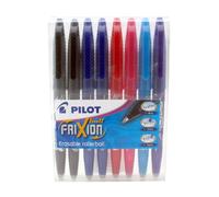 Pilot FriXion Roller effaçable Assortiment de couleurs Pochette de 8