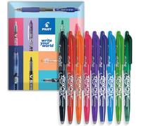 Pilot Frixion Stylo roller effaçable à la chaleur/frottement FR7 - Pointe 0,7 mm - Lot de 9 stylos dans un emballage cadeau enveloppe