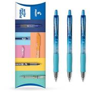 PILOT G-2-07 Lot de 3 stylos à bille à encre gel à bulles rétractables avec prise en main ergonomique pour écrire, journal, croquis, prise de notes et création - Encre bleue - Lot de 3 oreillers