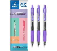 PILOT G-2 Lot de 3 stylos à bille rétractables à encre gel Pointe 0,7 mm Emballage cadeau Violet