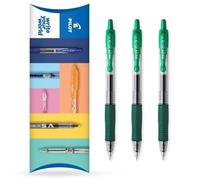 Pilot G-2 Lot de 3 stylos à encre gel rétractables Pointe 0,7 mm Encre verte