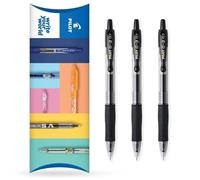 Pilot G-2 Lot de 3 stylos roller à encre gel rétractable, pointe 0,7 mm, encre noire