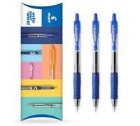 Pilot G-2 Lot de 3 stylos roller à encre gel rétractables Pointe 0,7 mm Encre bleue