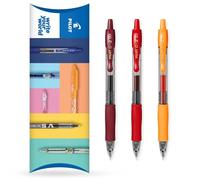 PILOT G-2 Lot de 3 stylos roller à encre gel rétractables Pointe 0,7 mm Rouge