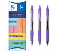 PILOT G-2 Lot de 3 stylos roller rétractables à encre gel - Pointe 0,7 mm - Oreiller - Encre violette