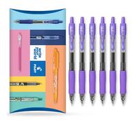 Pilot G-2 Lot de 6 stylos à bille rétractables à encre gel - Pointe 0,7 mm - Oreiller - Encre violette
