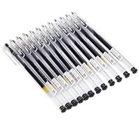 Pilot G1 05 Stylo à bille Pointe fine Encre gel Noire Corps plastique et capuchon-Lot de 12