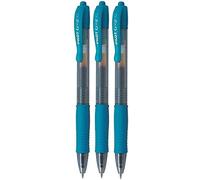 Pilot G2 07 BL-G2-7 Lot de 3 stylos à bille rétractables à encre gel Bleu clair Pointe 0,7 mm Largeur de trait 0,39 mm