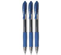 Pilot G2 07 Lot de 3 stylos à bille rétractables à encre gel Pointe 0,7 mm Largeur de trait 0,39 mm Rechargeable BL-G2-7