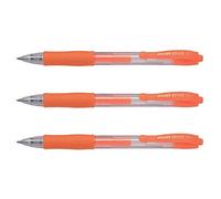 Pilot G2 07 Neon Orange Gel Ink Pens, Pack of 3