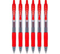 Pilot G2 07 Rouge Fin Rétractable Encre Gel Stylo à bille 0.7mm Nib Pointe 0.39mm Largeur De La Ligne Rechargeables BL-G2-7 (Lot De 6)