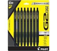 PILOT G2 Edge Carbon Lot de 8 cartouches d'encre Noir
