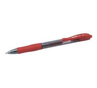 Pilot G2 Lot de 12 Stylo à bille Pointe large rétractable Encre gel Rouge Corps plastique avec grip caoutchouc