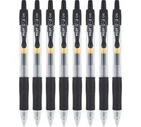 PILOT G2 Lot de 8 stylos roller à encre gel de qualité supérieure Noir