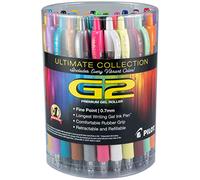 PILOT G2 Premium Ultimate Collection Lot de 36 stylos à bille à encre gel rechargeable et rétractable, pointe fine, encres de couleurs assorties, boîte de 14557