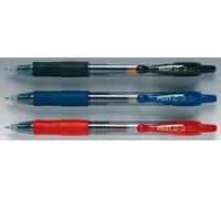 Pilot G2 Lot de 12 Stylo à bille Pointe large rétractable Encre gel Noire Corps plastique avec grip caoutchouc