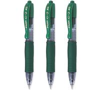 PILOT G2-XS7 Pixie Lot de 3 mini stylos roller Pointe 0,7 mm Trait 0,4 mm Encre verte