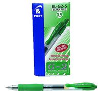Pilot G205 Stylo Gel Pointe Ultra Fine 0,5 Mm Vert Lot De 12
