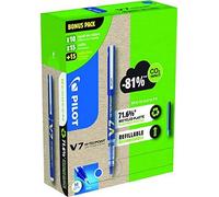 Pilot Greenpack V7 Eco 0.7mm Blue 10 Pens and 30 Refills