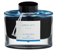 PILOT Encre Iroshizuku Bleu Ama-Iro 50 ml encre liquide qualité japonaise pour stylo plume nuances de bleu Bleu