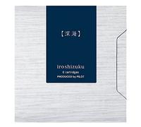 Pilot Iroshizuku Lot de 6 cartouches d'encre pour stylo plume Shin-Kai Bleu foncé IRF-6S-SNK avec autocollant Kanji Love
