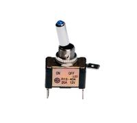 Pilot LA_45559 Interrupteur marche/arrêt en aluminium avec LED bleue 12 V 20 A