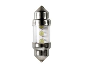 Pilot LA_58384 Lampe navette SV8,5-8, 12 V, 3 LED, 10 x 31 (Blanc)