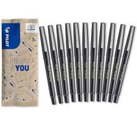 PILOT - Lot de 10 +1 Offert Fineliner - Stylos feutres - Feutre Fin d'Écriture à Encre Liquide - Tracé Fluide - Séchage Rapide - Noir - Pointe Moyenne