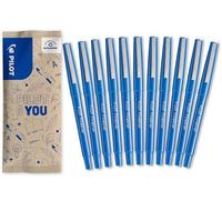 PILOT - Lot de 10 +1 Offert Fineliner - Stylos feutres - Feutre Fin d'Écriture à Encre Liquide - Tracé Fluide - Séchage Rapide - Bleu - Pointe Moyenne