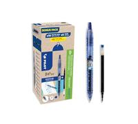 Pilot Pen Stylo roller B2P Gel - Lot 10+10 recharges - Rétractable, recyclé - Bleu pointe moyenne