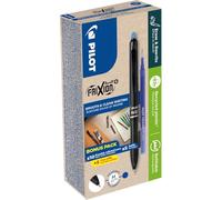 PILOT - Lot de 10 FriXion Ball 07 Plus + 10 Recharges - Stylos Effaçables - Rollers Rétractables et Rechargeables - Fabriqués en Plastique Recyclé - Bleu - Pointe Moyenne