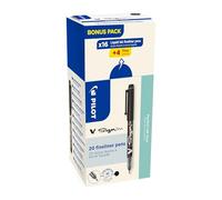 Pilot V-Sign Pen Stylo feutre à capuchon pointe moyenne 2 mm - Noir - Lot de 16 + 4 OFFERTS