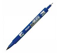 PILOT Lot de 12 Marqueurs TWIN MARKER indélibile bleue 2 pointes ogives:fine et moyenne