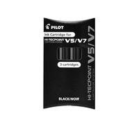 Pilot Hi-Tecpoint V5/V7 - Recharge pour roller - Encre noire - Lot de 3