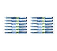 Pilot Lot De 12 Stylos Roller Encre Liquide Greenball 7 Pointe Moyenne Bleu